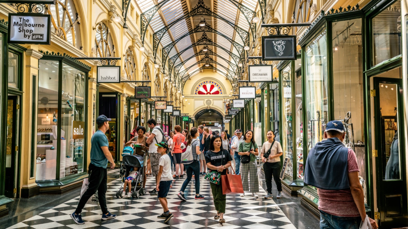 Australian retail arcade shopping