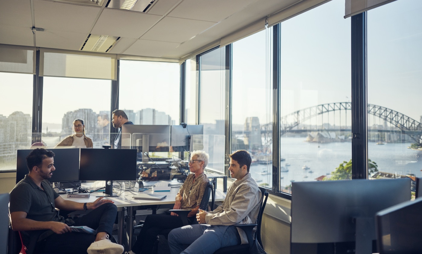 Technology office with Sydney Harbour view